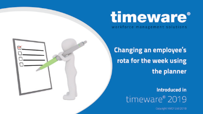 Changing an employee’s rota for the week using the planner