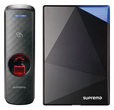 Left: Suprema BioEntry P2 - Right: Suprema XPass S2